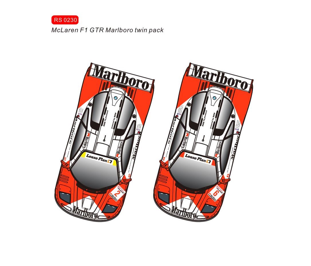 RS0230  McLaren F1GTR Marlboro #2 & #6 Twin Pack